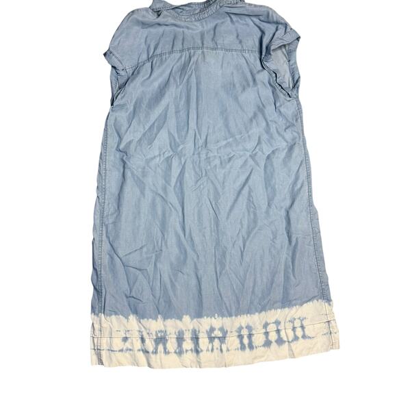 Caffe Marrakesh Women's Tencel Denim Midi Cap Sleeve Dress Tie Dye Hem - Large - Picture 5 of 10